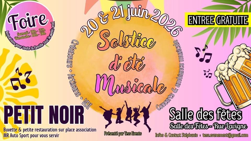🌞 FOIRE DU SOLSTICE D’ÉTÉ MUSICAL 20 & 21 JUIN – PETIT NOIR (39) 🎶