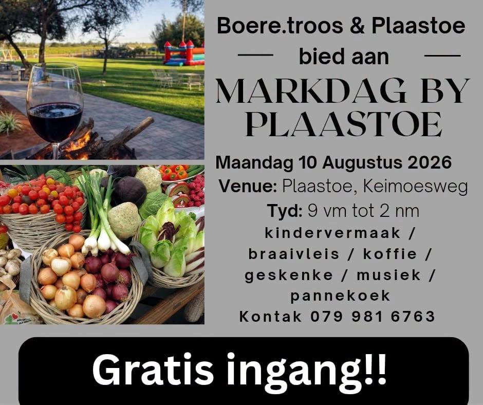 MARKDAG BY PLAASTOE