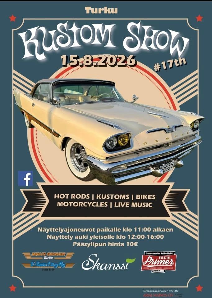 Turku Kustom Show 15.8.2026