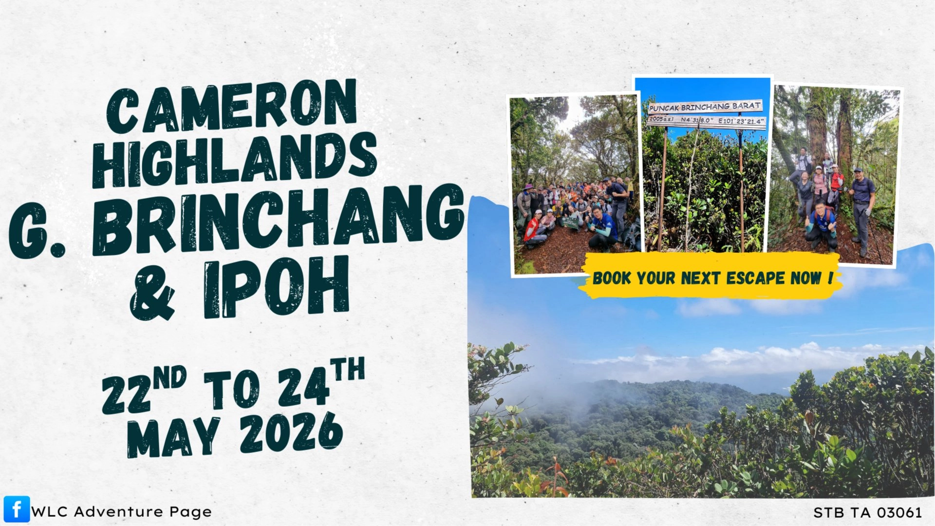 Cameron Highlands G.Brinchang Barat & Ipoh <LIMITED SPOTS>