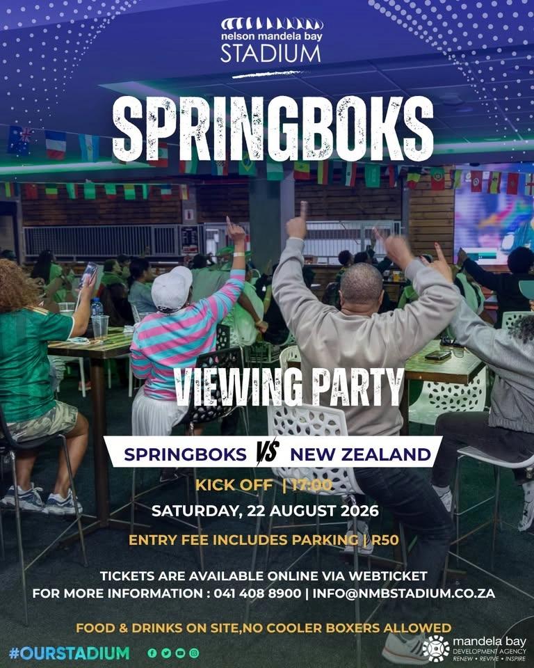 Springboks VS New Zealand: Live Screening
