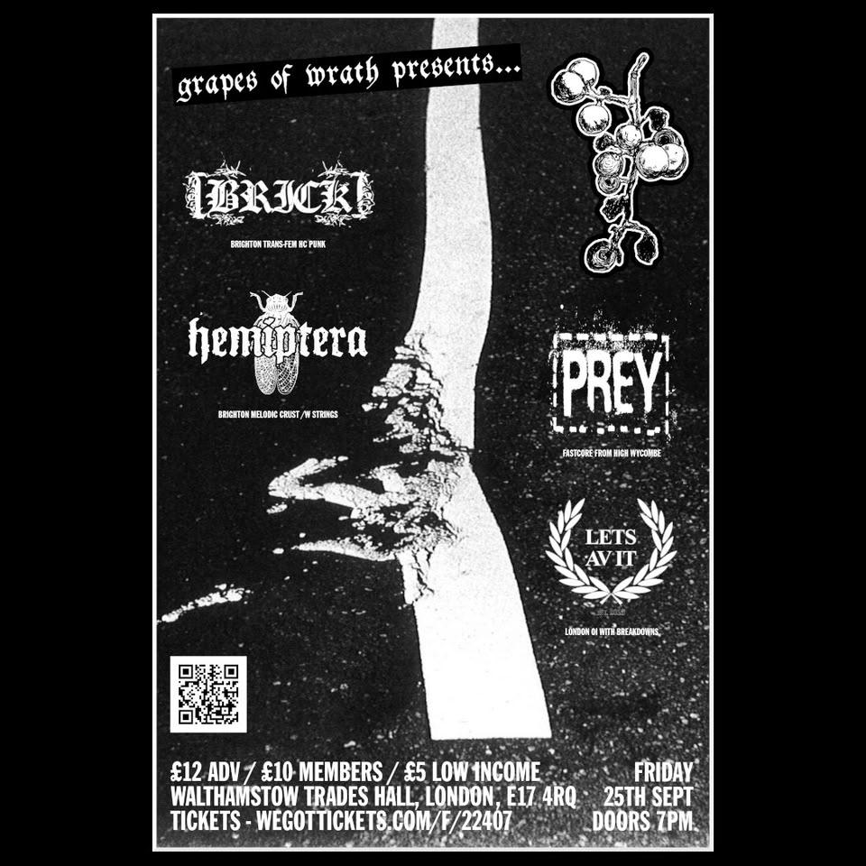 Grapes of Wrath presents… 25th of Sept 🍇