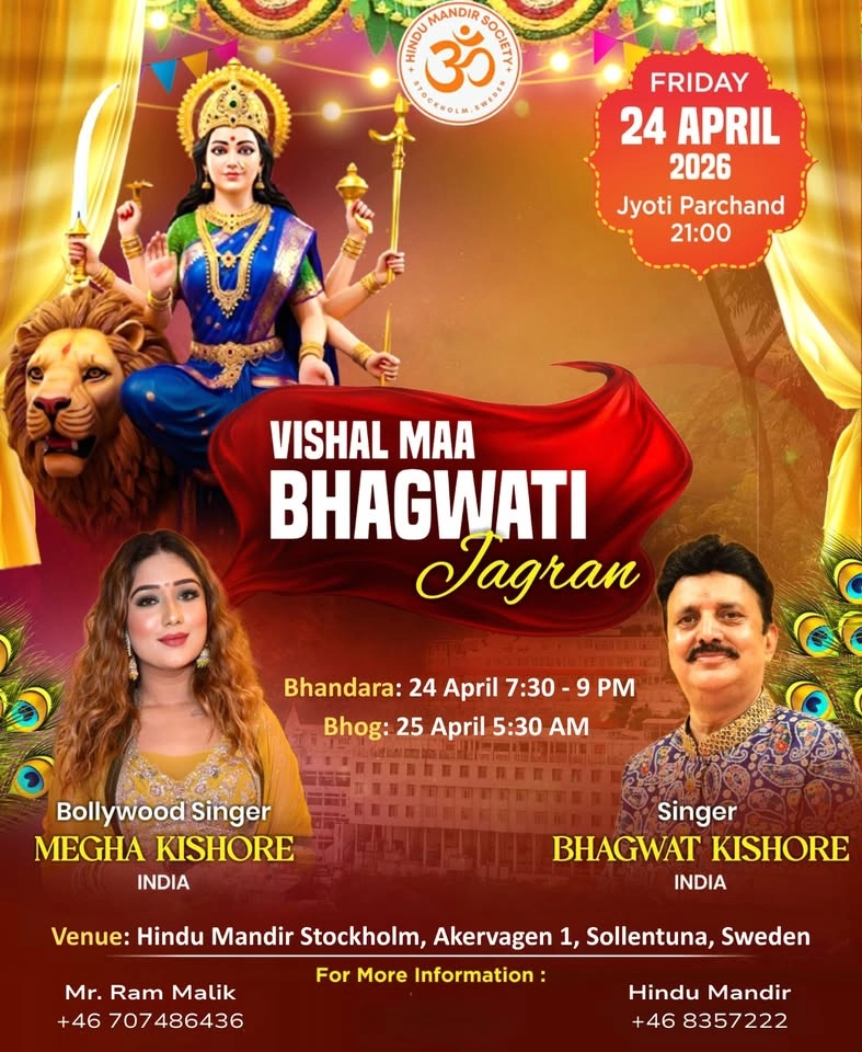 🙏 Maa Bhagwati Jagran at Hindu Mandir – 24 April