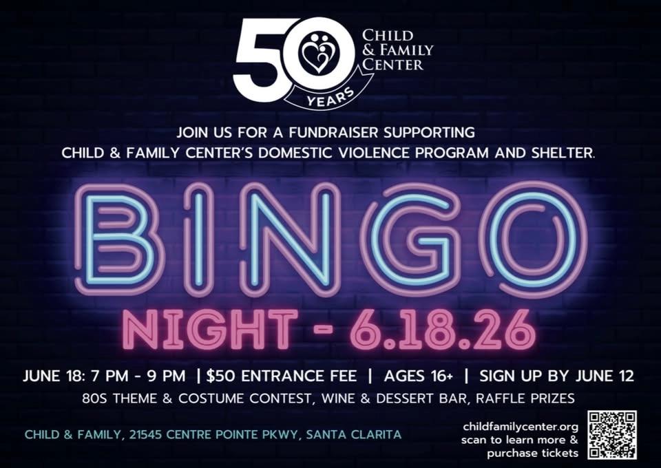 Bingo for Hope! Fundraiser for Domestic Violence Program - Child & Family Center