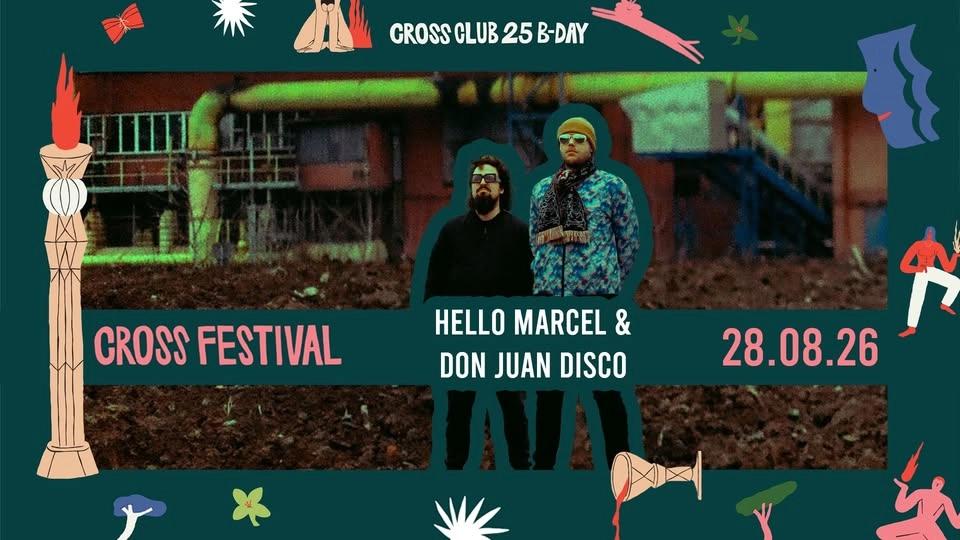 HELLO MARCEL & DON JUAN DISCO před klubem Cross