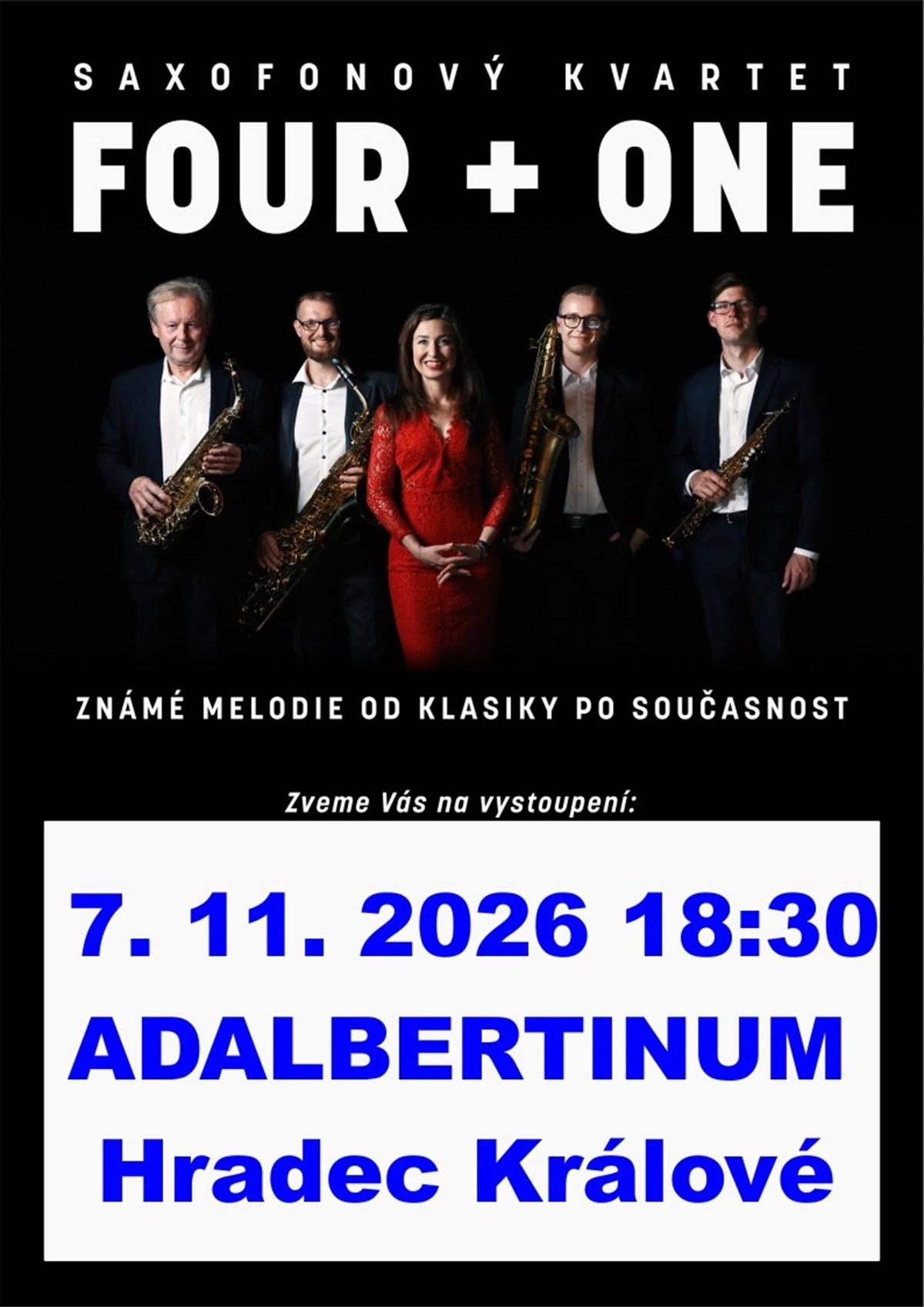 Světová hudba pro 4 saxofony a zpěv
