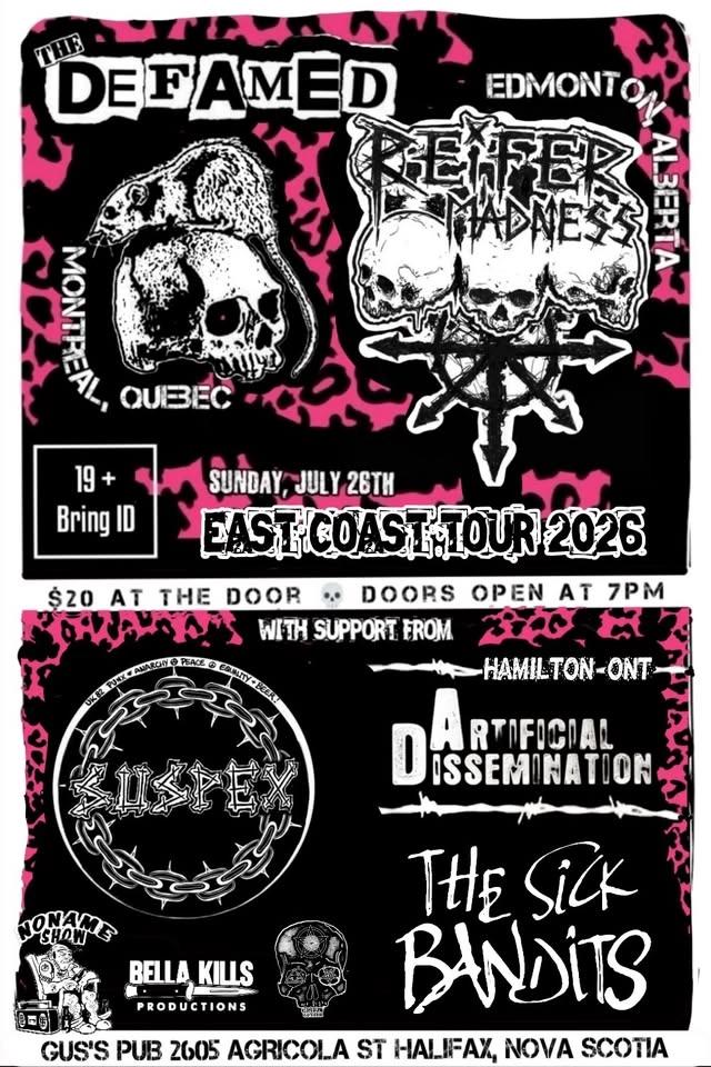 Reifer Madness - The Defamed - Artificial Dissemination - Suspex - The Sick Bandits