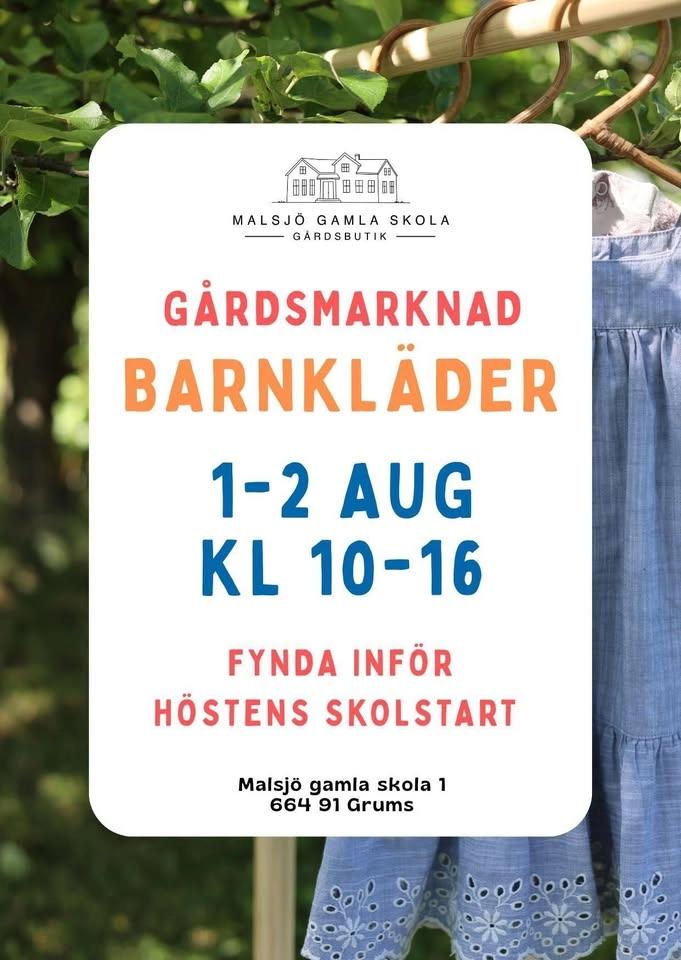 Gårdsförsäljning av barnkläder