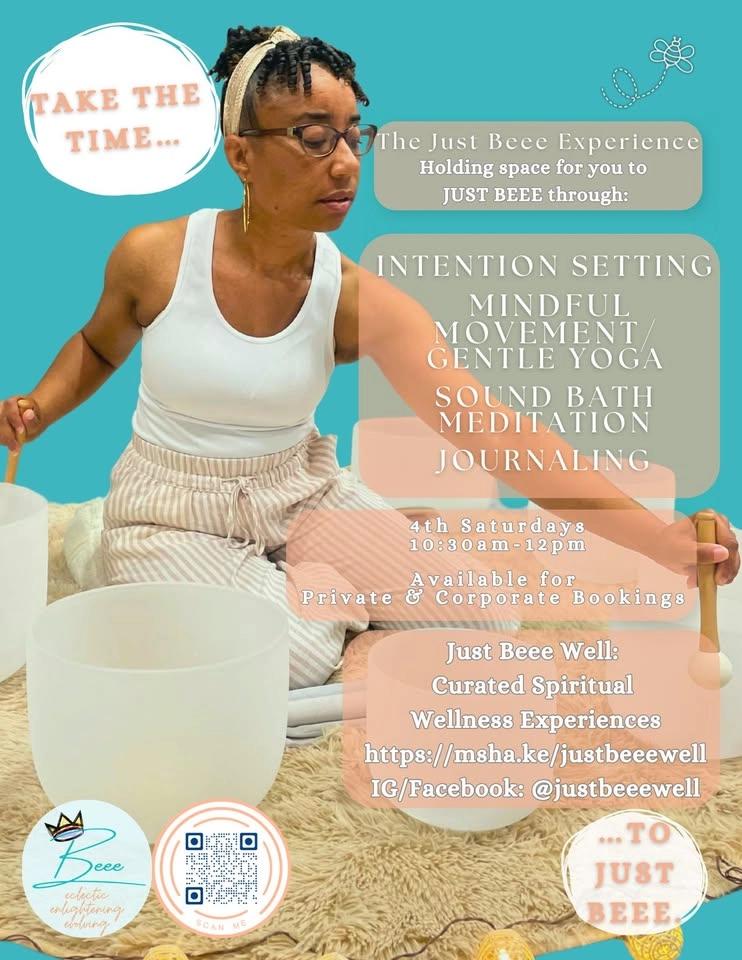 The Just Beee Experience: Journaling, Mindful Movement (Gentle Yoga) & Sound Bath Meditation