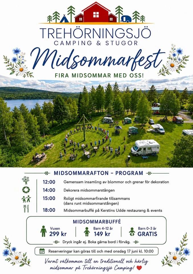 Midsommarfest Trehörningsjö camping