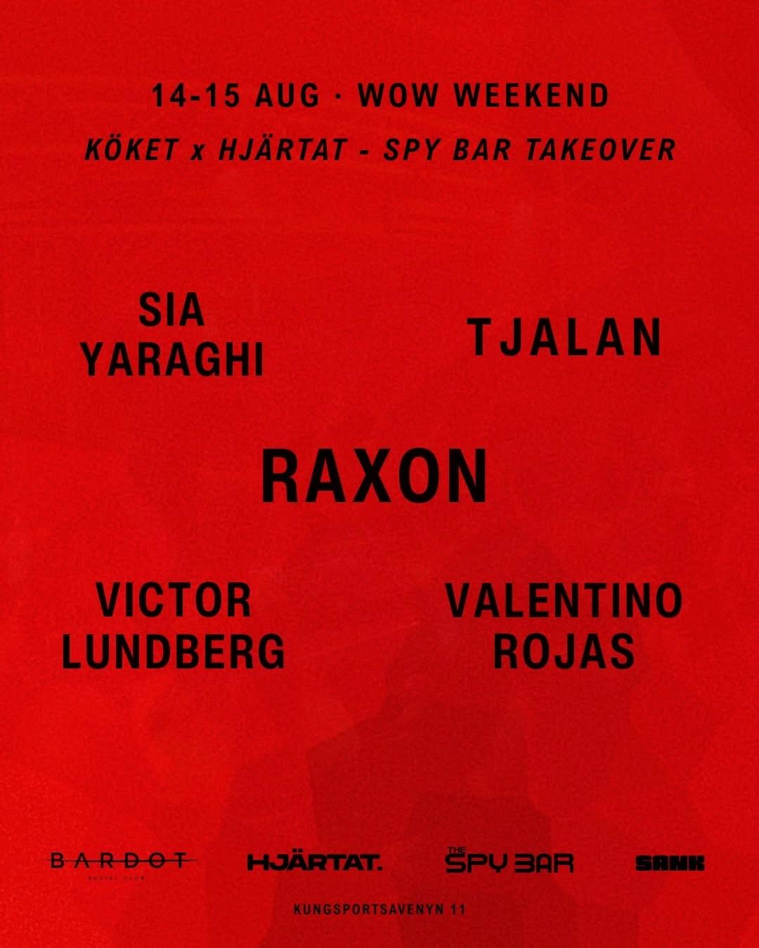 WOW Weekend – Köket x Hjärtat Spy Bar Takeover (Friday)