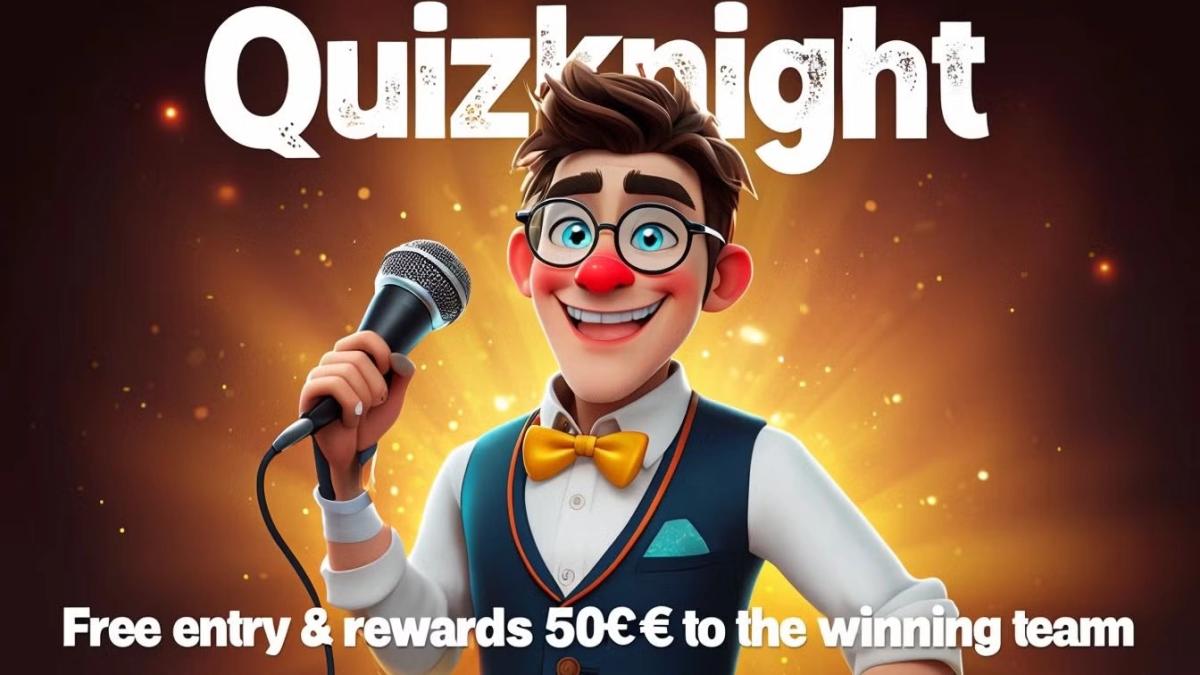 Quiz🤔probably the best Quiz in the city/rewards50€🏆Free entry
“English”