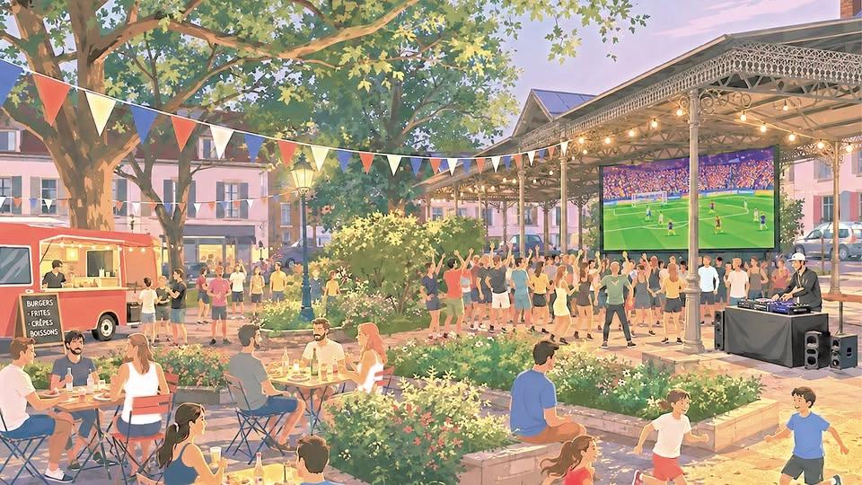 Fête nationale - 14 juillet : la halle en bleu blanc foot