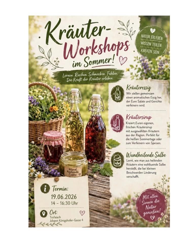 Sommerkräuter Workshop- Anmeldung erforderlich!
