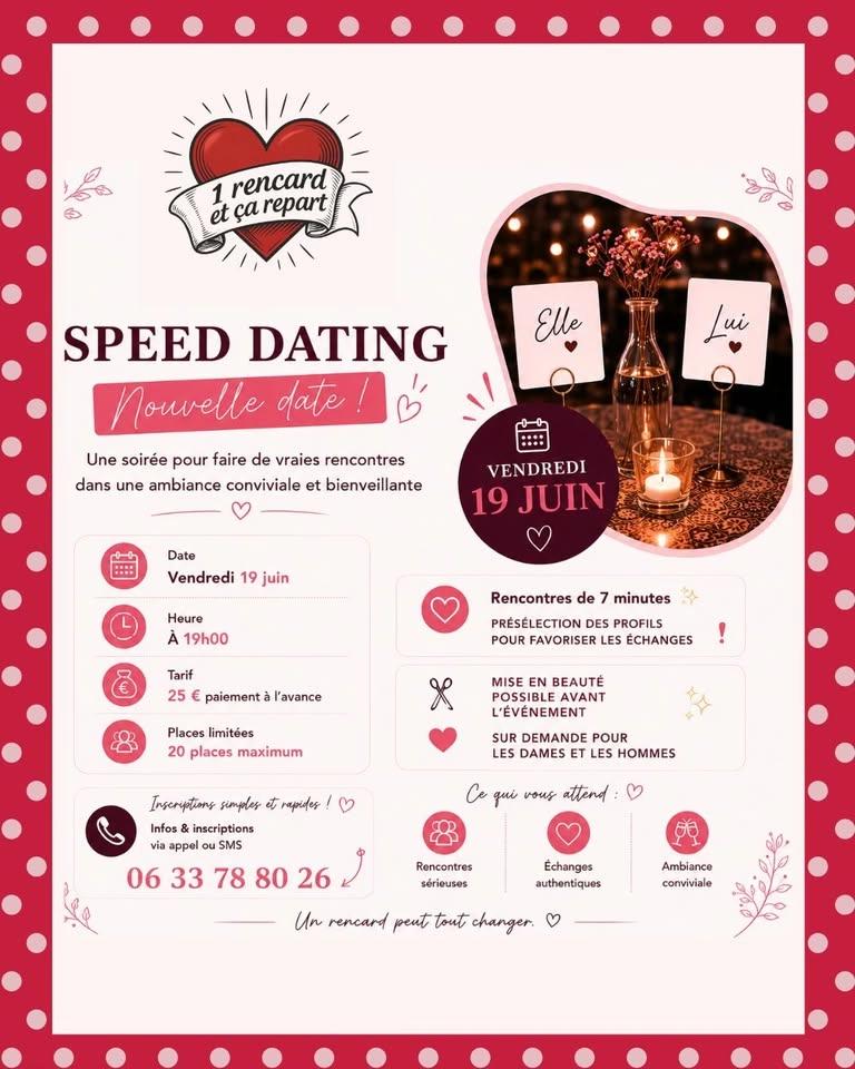 💘 SPEED DATING – NOUVELLE DATE 💘