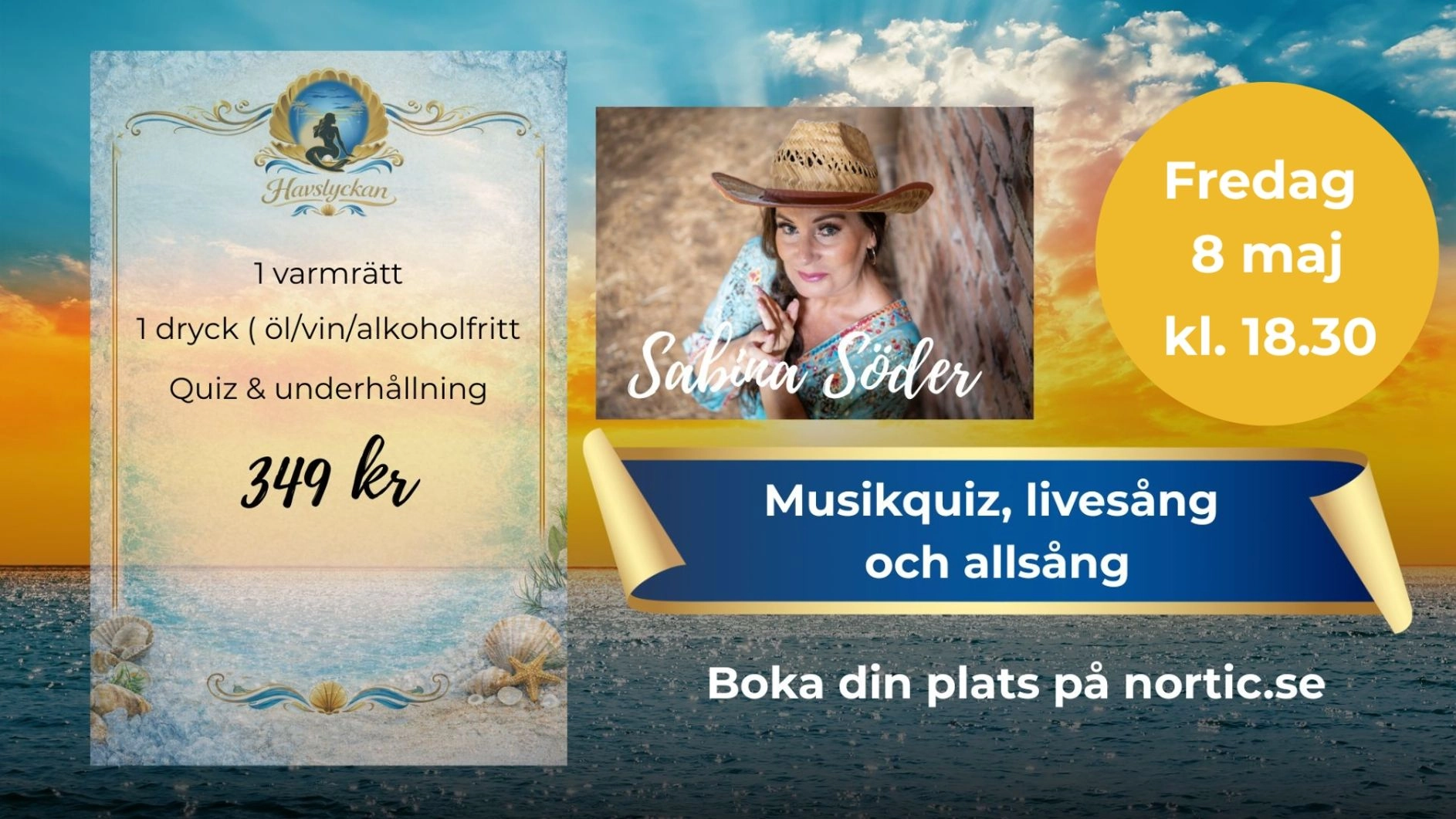 Quiz med livesång & allsång på Havslyckan