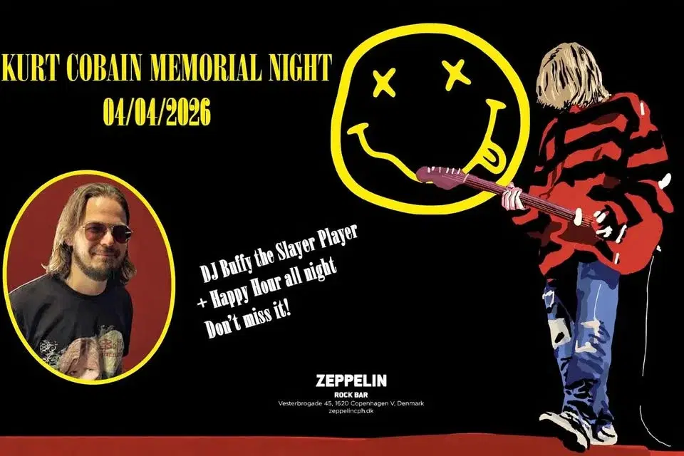 Kurt Cobain Memorial Night med DJ Buffy the Slayer Player @Zeppelin Rock Bar