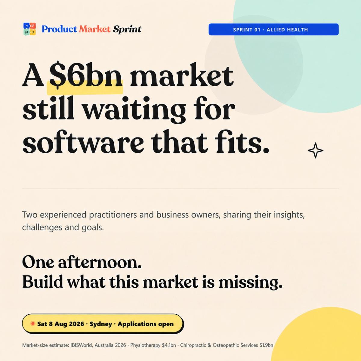 Product Market Sprint 01 - Allied Health