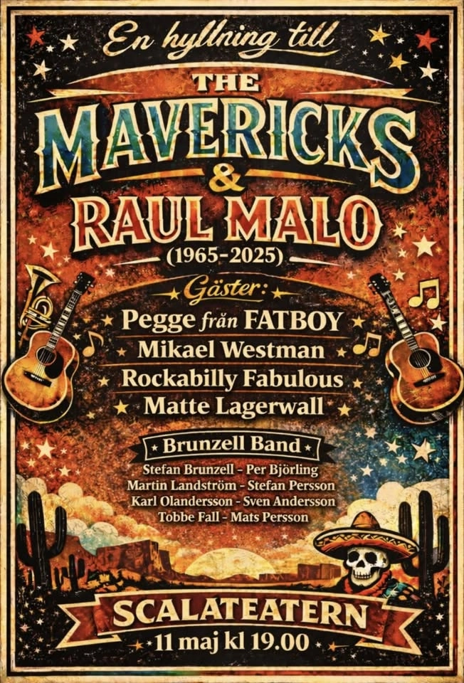 Hyllnings-konsert till The Mavericks med bl.a Matte Lagerwall