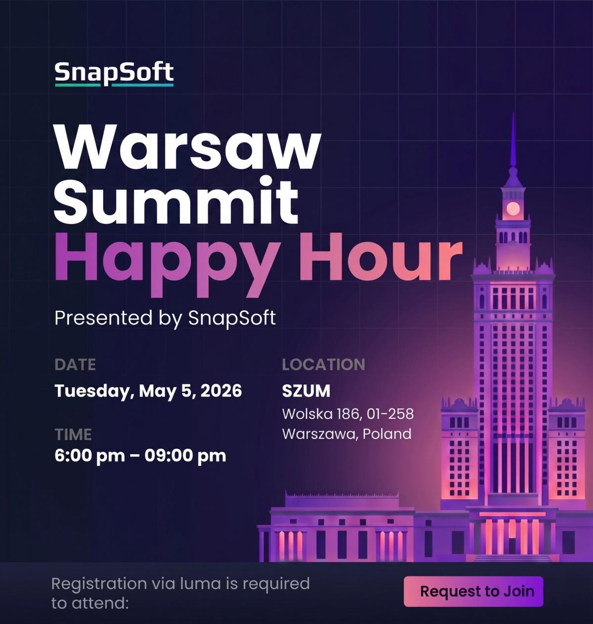 SnapSoft x AWS Warsaw Summit Happy Hour