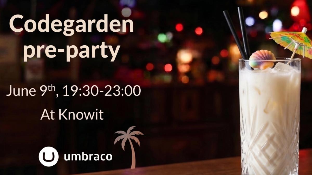 Codegarden 2026 Pre-party: Beach Party at Knowit!
