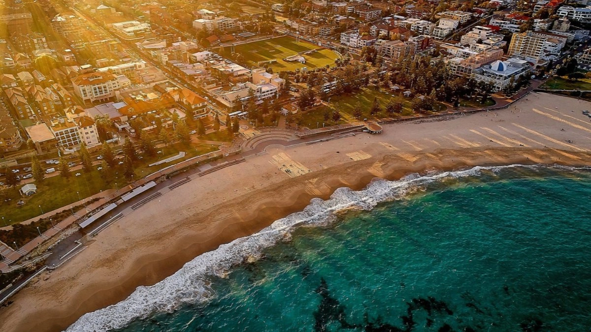 Coogee Beach Volleyball, then takeaway dinner at Beach Rainbow Walkway
