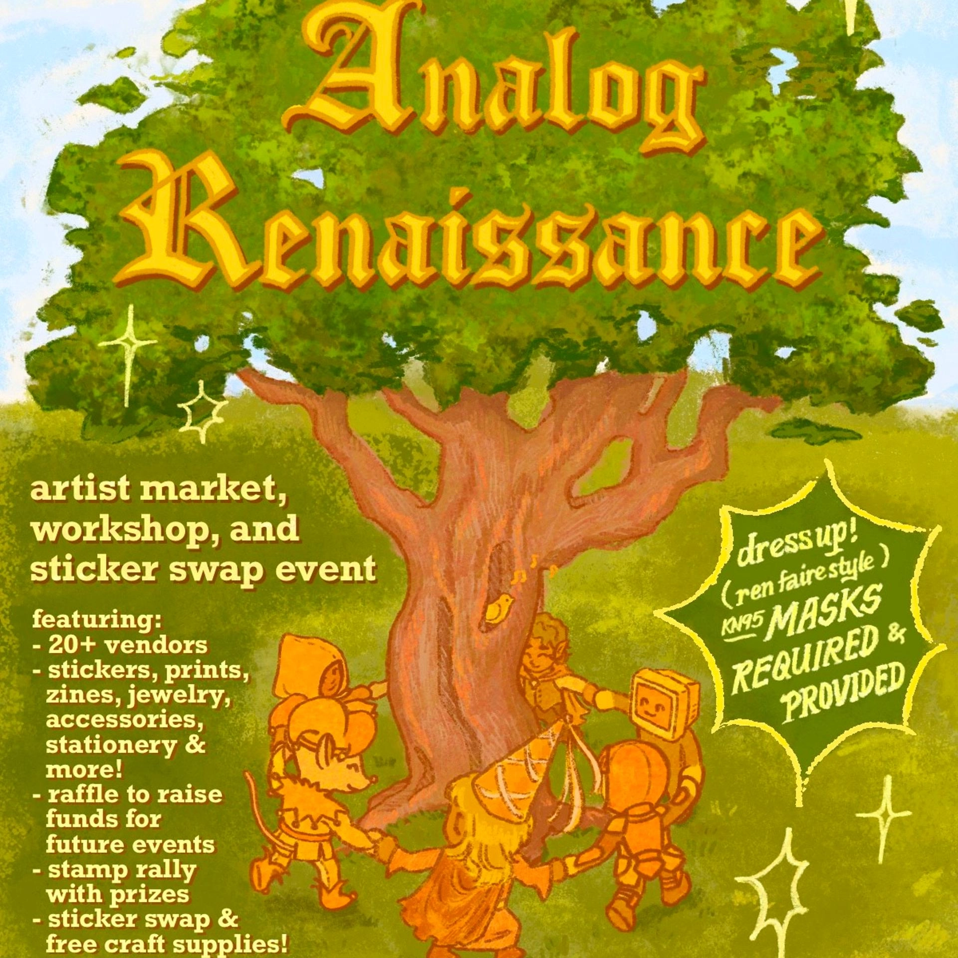Ren Faire Inspired Artist Market - "Analog Renaissance" by Offline Recess
