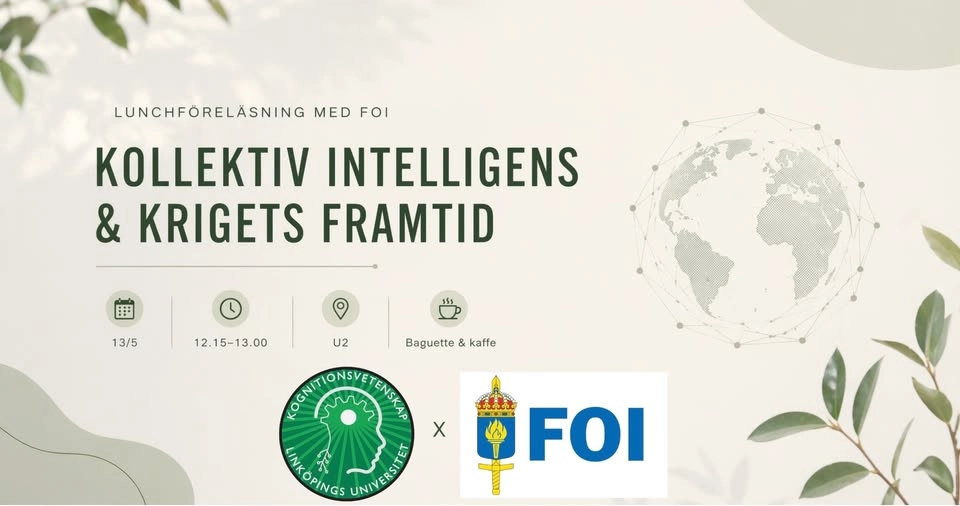 Lunchföreläsning med FOI 💚 Kollektiv intelligens & krigets framtid