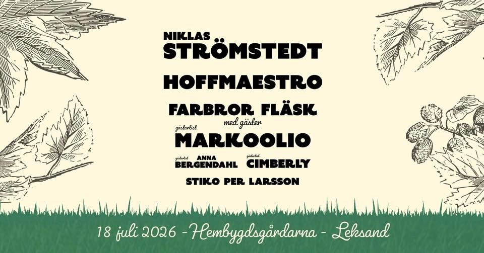 Sommarkonsert med Niklas Strömstedt, Hoffmaestro, Markoolio m. fl.