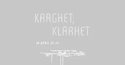 karghet, klarhet