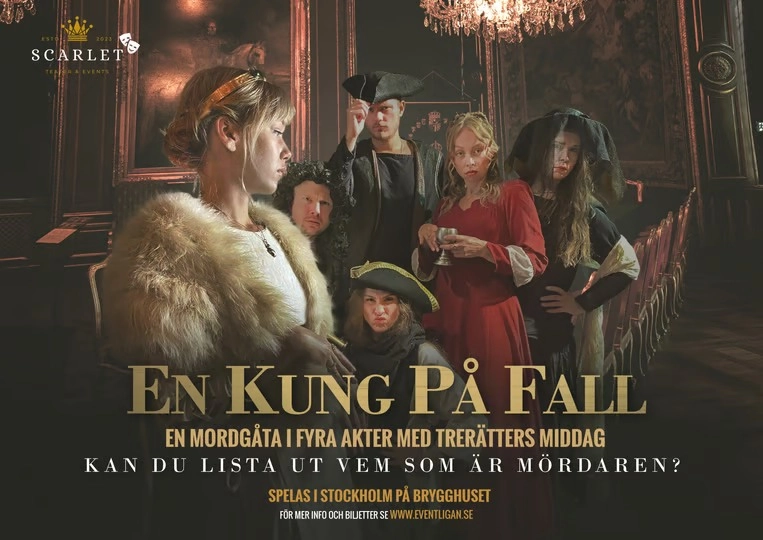 Mordgåta med trerättersmiddag - En Kung På Fall