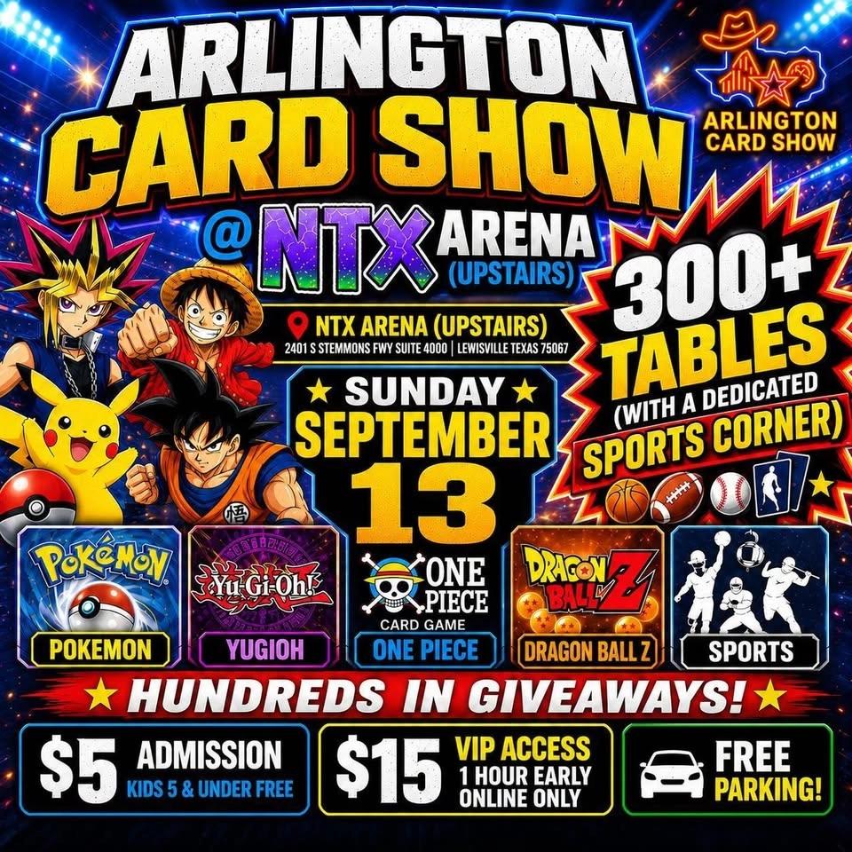 Arlington Card Show @NTX Arena September 13
