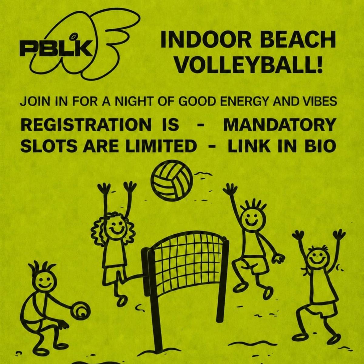 PBLK Presents: Indoor Beach volleyball