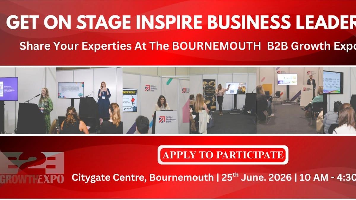 Bournemouth B2B Growth Expo 2026 | Become A Speakers At Premier B2B Show