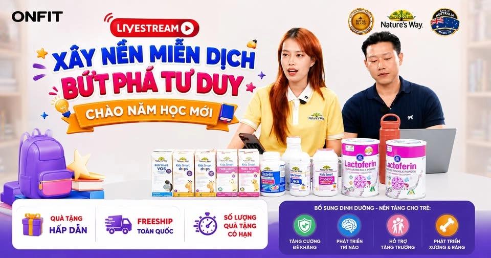 📣 LIVESTREAM ĐẶC BIỆT: ONFIT x NATURE'S WAY x LACTOFERRIN ĐANG DIỄN RA