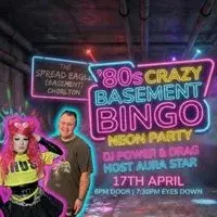 80s Crazy Basement Bingo: Neon Party with Drag Queen Aura Star