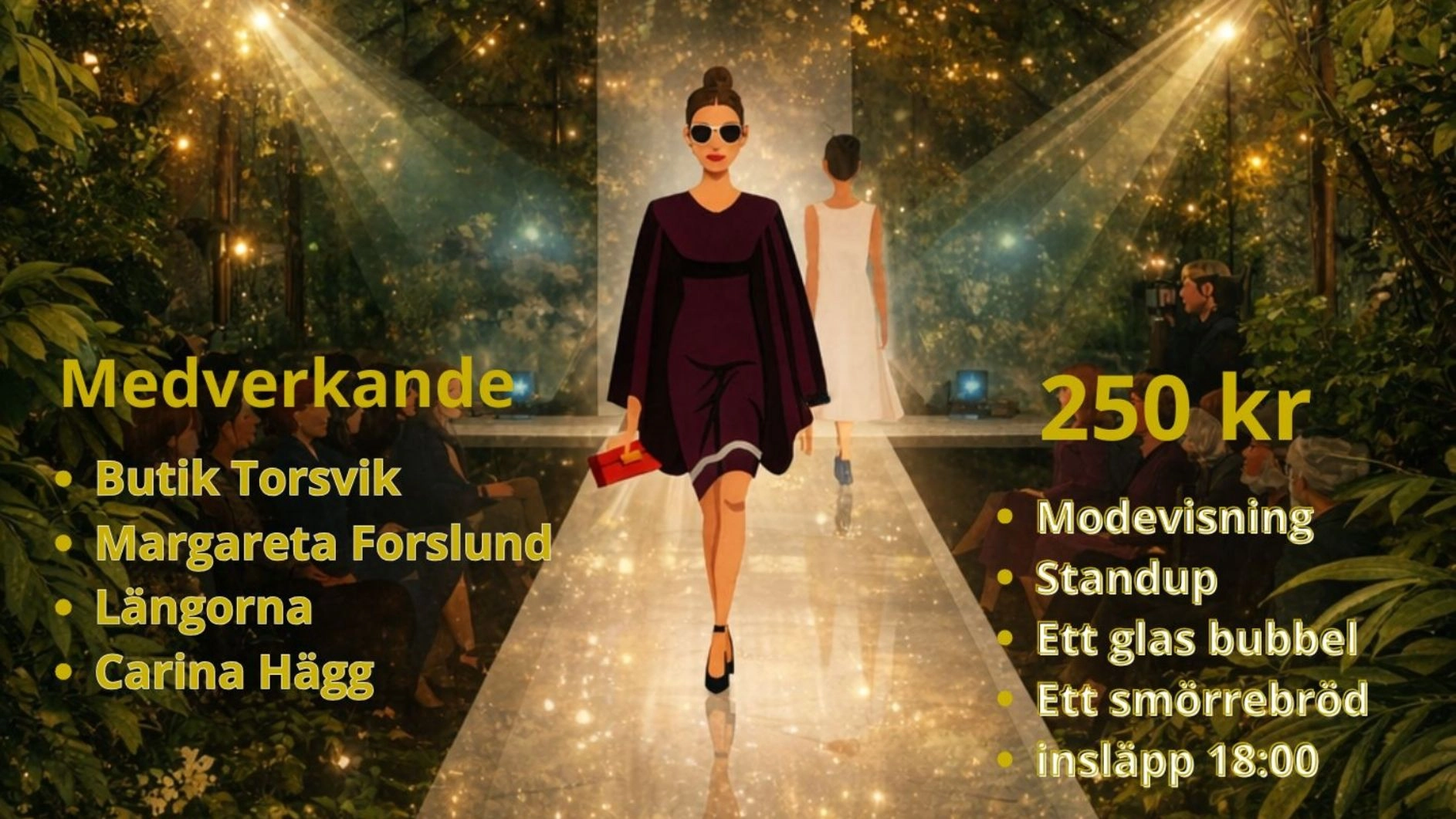 Modevisning, vår på Backagården Österlen