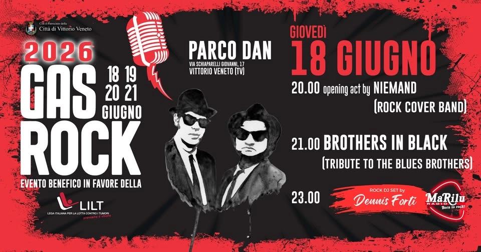 i𝐥 𝐆I𝐎V𝐄D𝐈' d𝐞l G𝐀S R𝐎C𝐊 / BROTHERSinBLACK Tribute to TheBluesBrothers / opening by NIEMAND