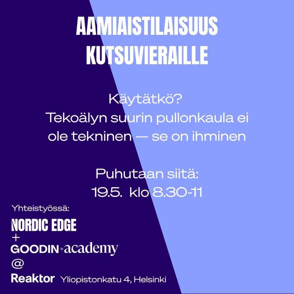 Käytätkö? — tekoälyn todellinen kynnys ei ole tekninen