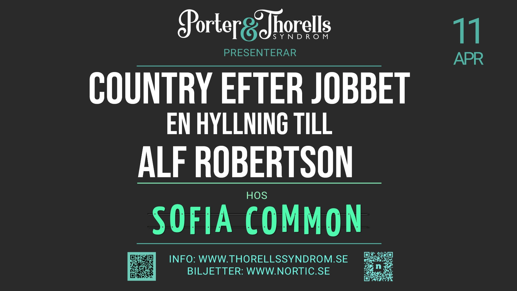COUNTRY EFTER JOBBET -en hyllning till ALF ROBERTSON