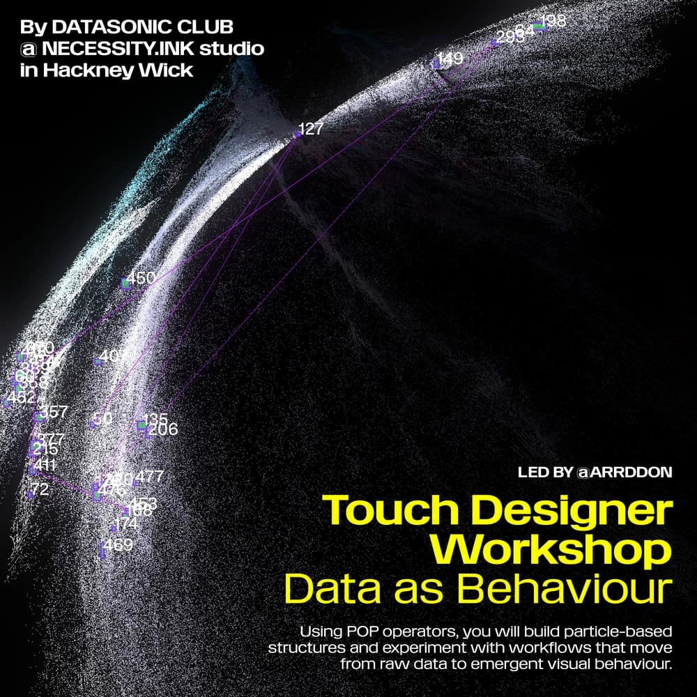 Touch Designer Workshop: Data as Behaviour by DATASONIC CLUB @ NECESSITY.INK