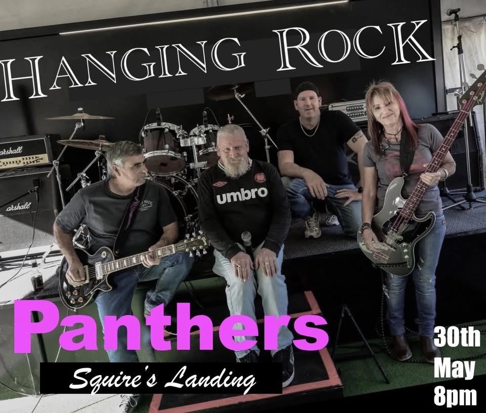 Hanging RocK @ Panthers Leagues Sat 30th May 8pm kick off