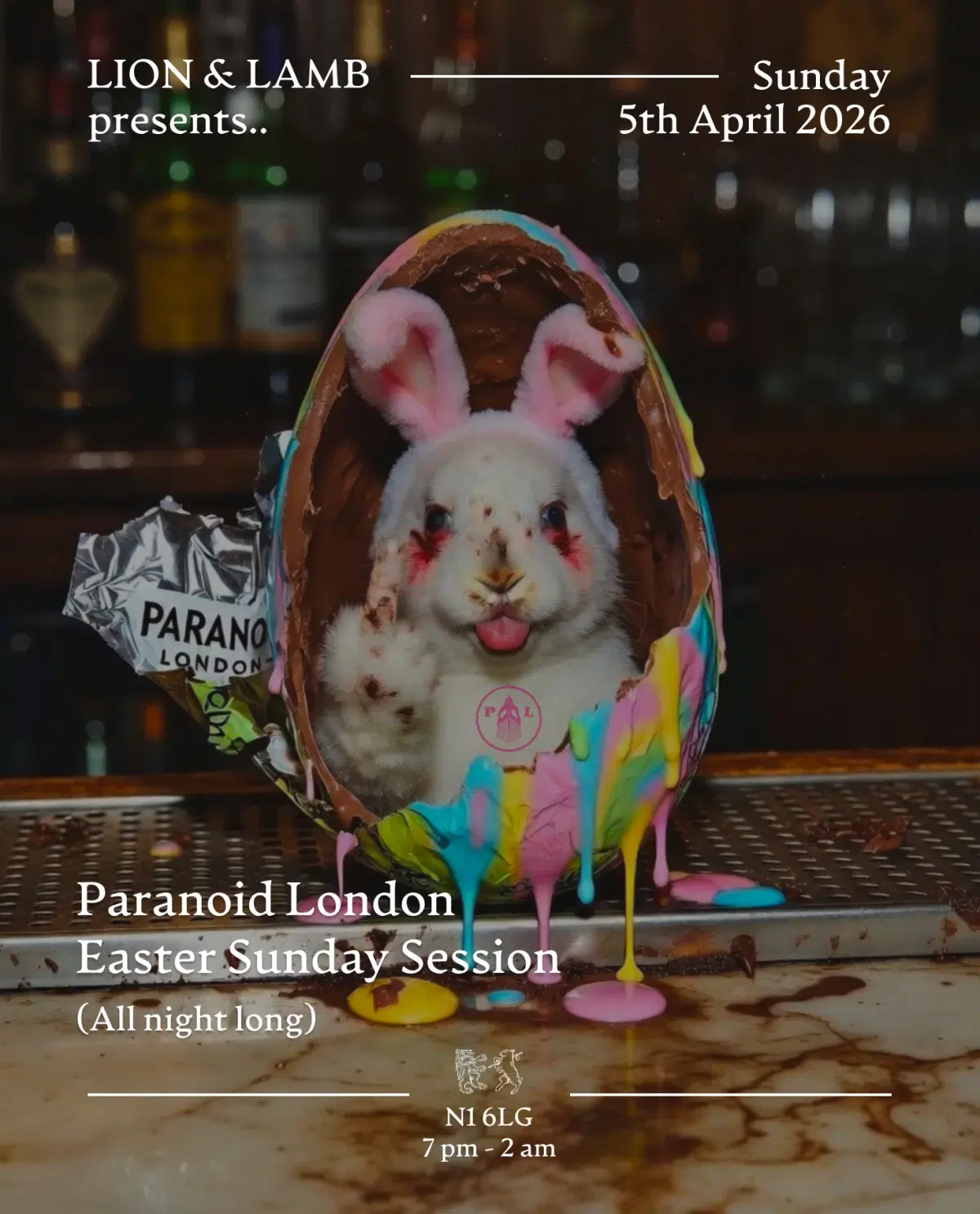 Paranoid London all-night-long Easter Sunday Session