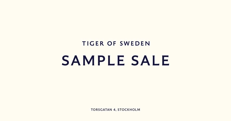 Tiger of Sweden Sample Sale