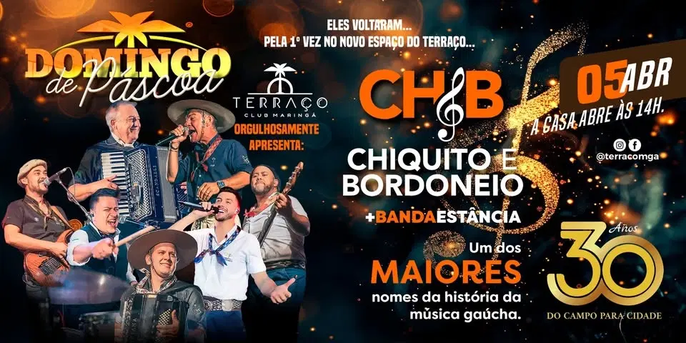 Chiquito & Bordoneio no Domingo de Páscoa do Terraço