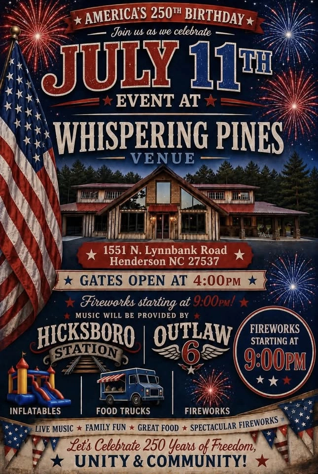 America’s 250th Birthday at Whispering Pines