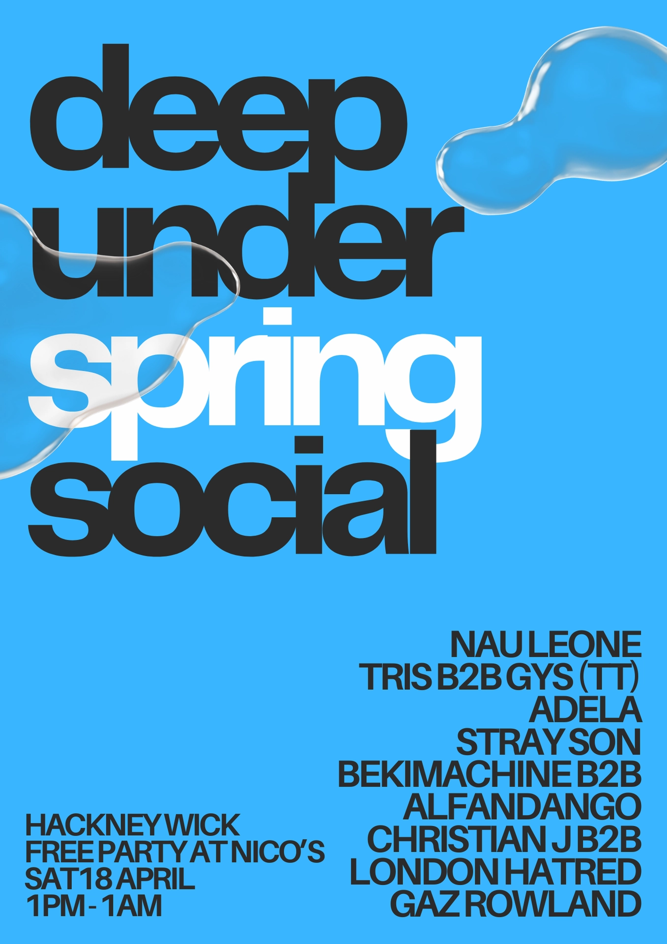 Deep Underground Spring Social presents Nau Leone (BYO Studio)