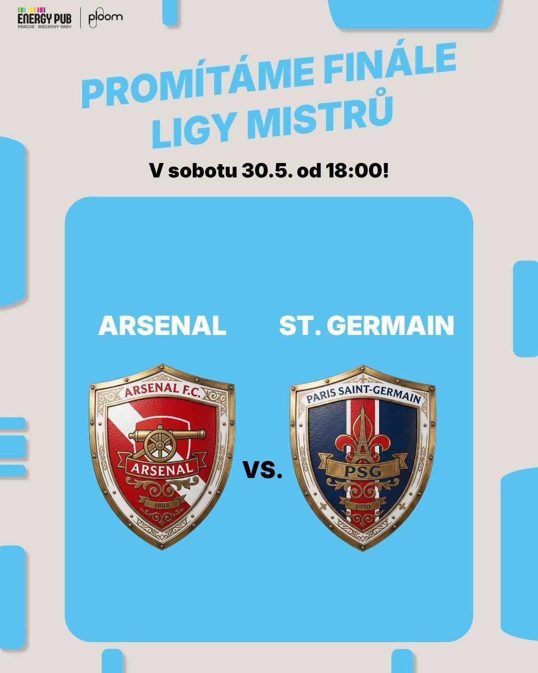 Finále Ligy Mistrů – Arsenal vs. Paris Saint-Germain