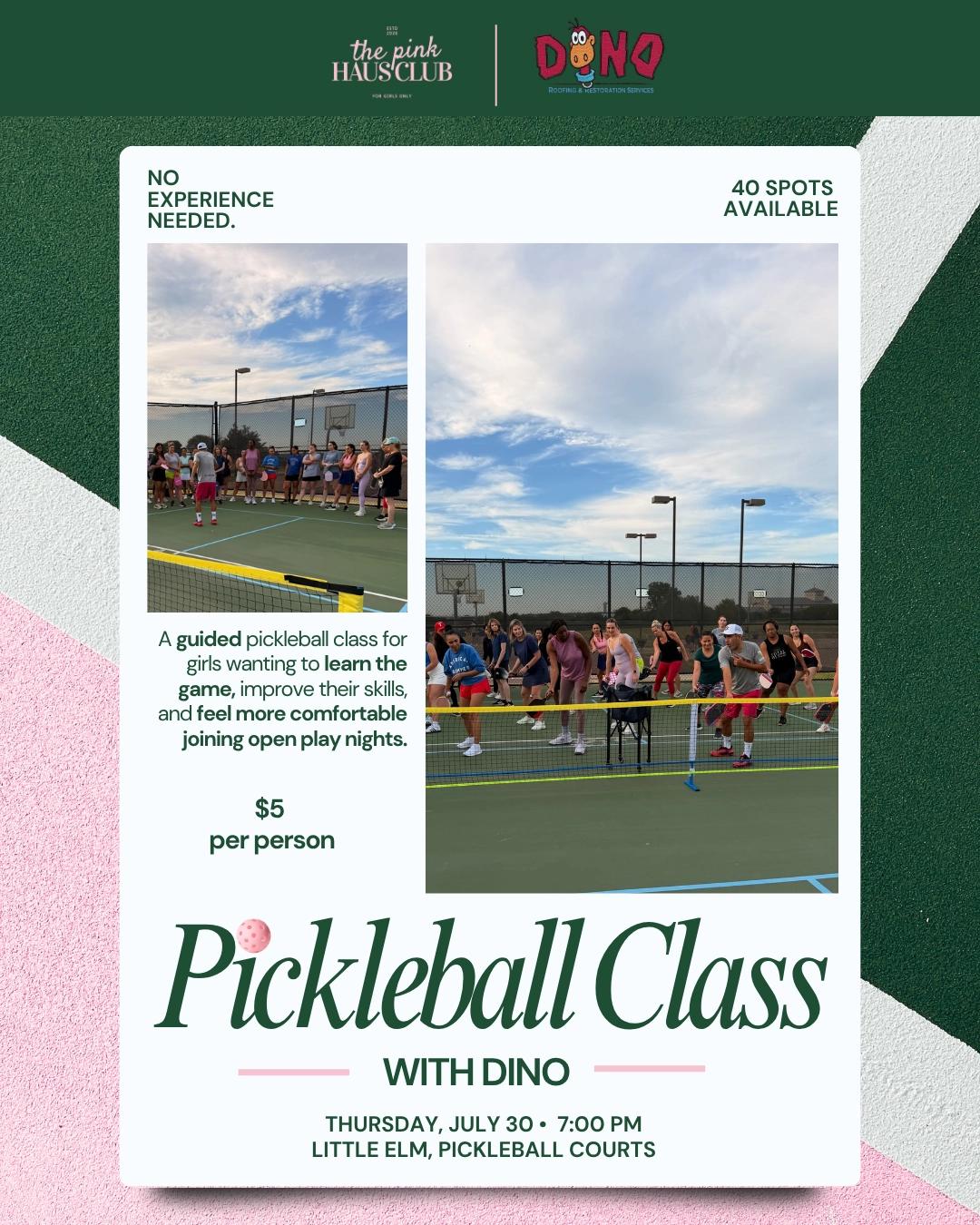 Pickleball Class with Dino - Little Elm