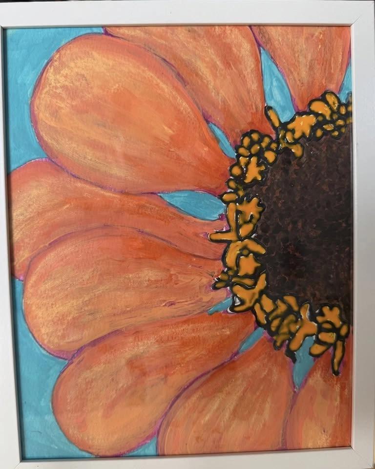 2D Acrylic & Gallery Glass Zinnia Class